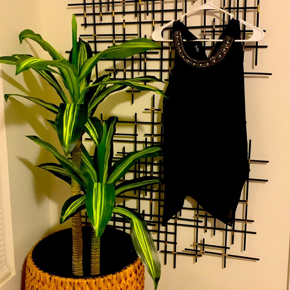 Beaded Black Blouse